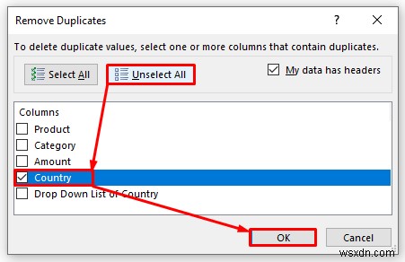 วิธีลบรายการที่ซ้ำกันออกจากรายการแบบเลื่อนลงใน Excel (4 วิธี)