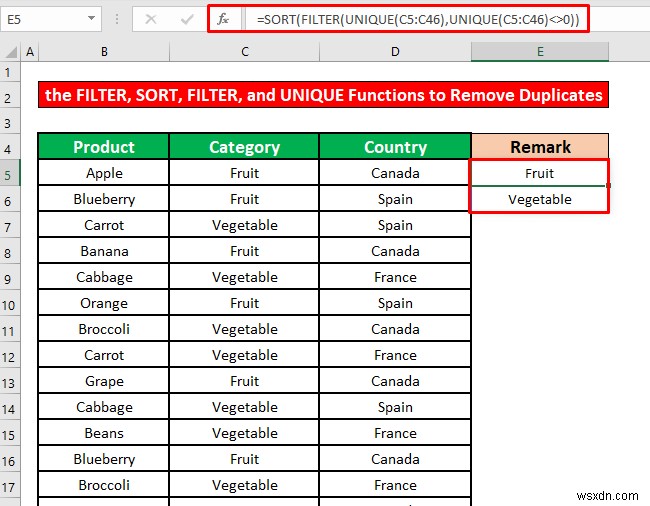 วิธีลบรายการที่ซ้ำกันออกจากรายการแบบเลื่อนลงใน Excel (4 วิธี)