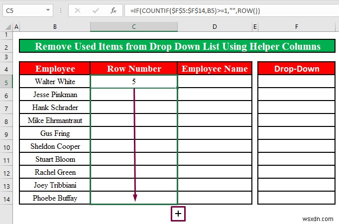 วิธีลบรายการที่ใช้แล้วออกจากรายการแบบเลื่อนลงใน Excel (2 วิธี)