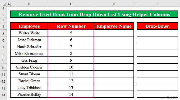 วิธีลบรายการที่ใช้แล้วออกจากรายการแบบเลื่อนลงใน Excel (2 วิธี)