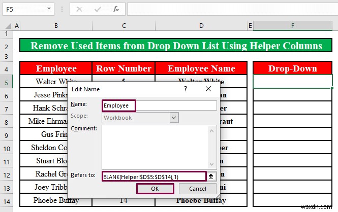 วิธีลบรายการที่ใช้แล้วออกจากรายการแบบเลื่อนลงใน Excel (2 วิธี)