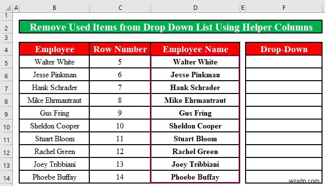 วิธีลบรายการที่ใช้แล้วออกจากรายการแบบเลื่อนลงใน Excel (2 วิธี)