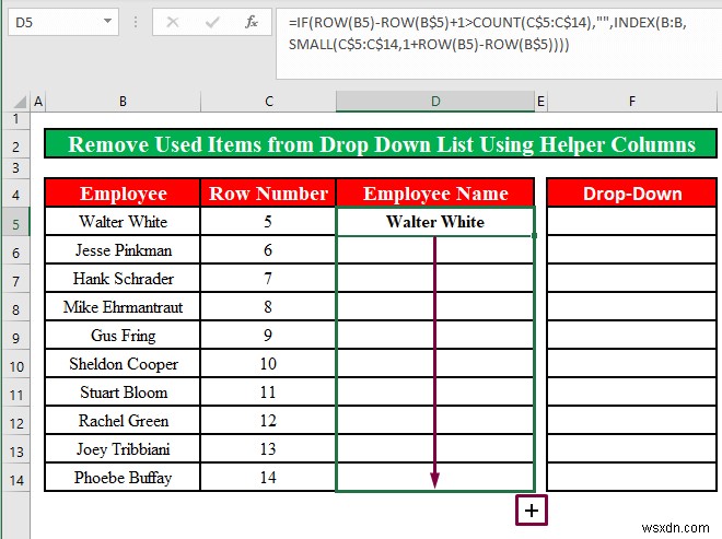 วิธีลบรายการที่ใช้แล้วออกจากรายการแบบเลื่อนลงใน Excel (2 วิธี)