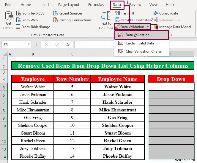 วิธีลบรายการที่ใช้แล้วออกจากรายการแบบเลื่อนลงใน Excel (2 วิธี)