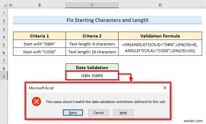 วิธีการใช้การตรวจสอบข้อมูลหลายรายการในเซลล์เดียวใน Excel (ตัวอย่าง 3 รายการ)