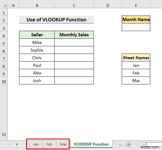 วิธีการเลือกจากเมนูดร็อปดาวน์และดึงข้อมูลจากชีตต่างๆ ใน ​​Excel