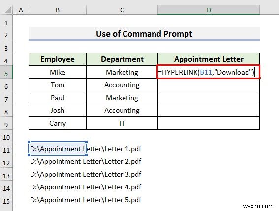 วิธีการไฮเปอร์ลิงก์ไฟล์ PDF หลายไฟล์ใน Excel (3 วิธี)