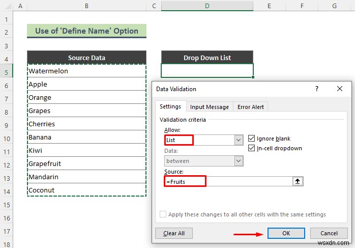 วิธีการเพิ่มตัวเลือกว่างลงในรายการแบบเลื่อนลงใน Excel (2 วิธี)