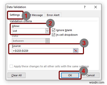 สร้างตัวกรอง Excel โดยใช้รายการแบบเลื่อนลงตามค่าของเซลล์