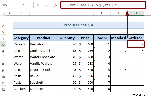 สร้างตัวกรอง Excel โดยใช้รายการแบบเลื่อนลงตามค่าของเซลล์