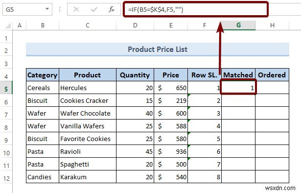 สร้างตัวกรอง Excel โดยใช้รายการแบบเลื่อนลงตามค่าของเซลล์