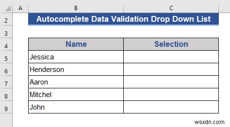 รายการตรวจสอบความถูกต้องของข้อมูลเติมอัตโนมัติใน Excel (2 วิธี)