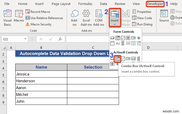 รายการตรวจสอบความถูกต้องของข้อมูลเติมอัตโนมัติใน Excel (2 วิธี)