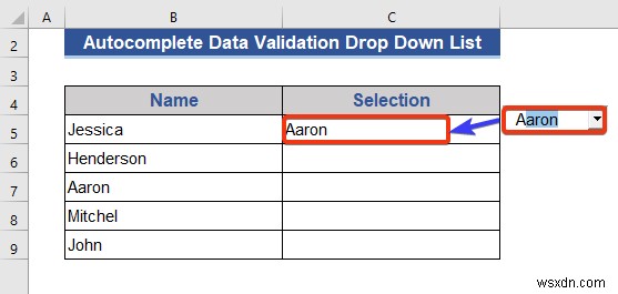 รายการตรวจสอบความถูกต้องของข้อมูลเติมอัตโนมัติใน Excel (2 วิธี)