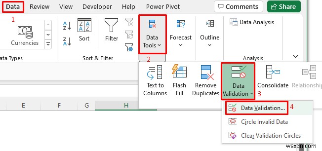 รายการตรวจสอบความถูกต้องของข้อมูล Excel พร้อมตัวกรอง (2 ตัวอย่าง)