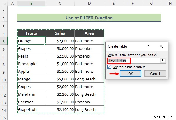 รายการตรวจสอบความถูกต้องของข้อมูล Excel พร้อมตัวกรอง (2 ตัวอย่าง)