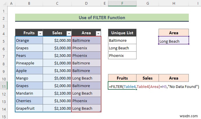 รายการตรวจสอบความถูกต้องของข้อมูล Excel พร้อมตัวกรอง (2 ตัวอย่าง)