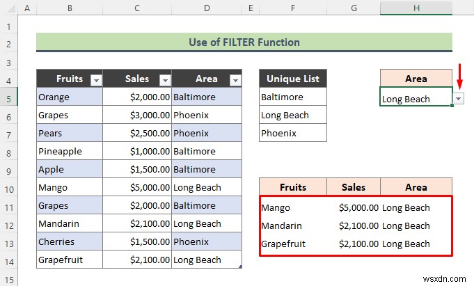 รายการตรวจสอบความถูกต้องของข้อมูล Excel พร้อมตัวกรอง (2 ตัวอย่าง)