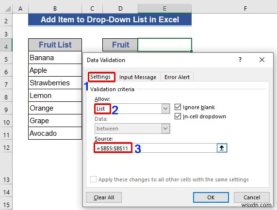 วิธีการเพิ่มรายการลงในรายการแบบเลื่อนลงใน Excel (5 วิธี)