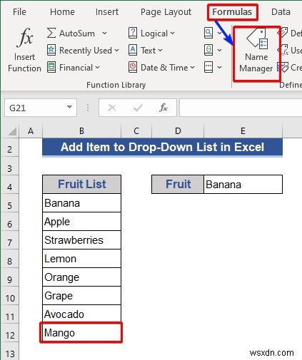 วิธีการเพิ่มรายการลงในรายการแบบเลื่อนลงใน Excel (5 วิธี)