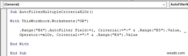 VBA เพื่อกรองอัตโนมัติพร้อมหลายเกณฑ์ในฟิลด์เดียวกันใน Excel (4 วิธี)