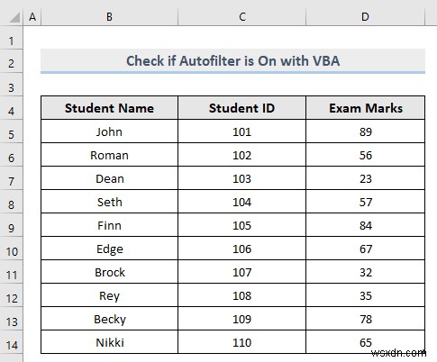 Excel VBA เพื่อตรวจสอบว่า AutoFilter เปิดอยู่ (4 วิธีง่ายๆ)