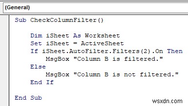 Excel VBA เพื่อตรวจสอบว่า AutoFilter เปิดอยู่ (4 วิธีง่ายๆ)