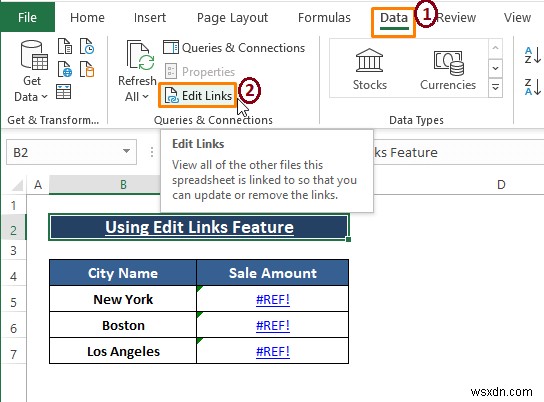 [แก้ไข:] แก้ไขลิงก์ใน Excel ไม่ทำงาน