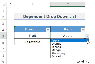 วิธีสร้างรายการแบบหล่นลงขึ้นอยู่กับคำหลายคำใน Excel 