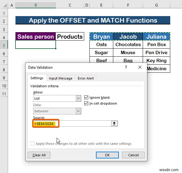 วิธีการเปลี่ยนรายการแบบหล่นลงตามค่าของเซลล์ใน Excel (2 วิธี) 