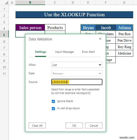 วิธีการเปลี่ยนรายการแบบหล่นลงตามค่าของเซลล์ใน Excel (2 วิธี) 