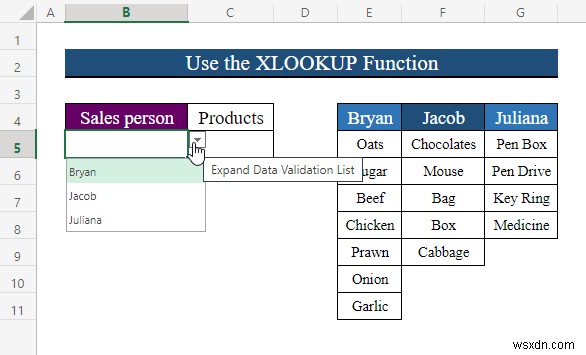 วิธีการเปลี่ยนรายการแบบหล่นลงตามค่าของเซลล์ใน Excel (2 วิธี) 