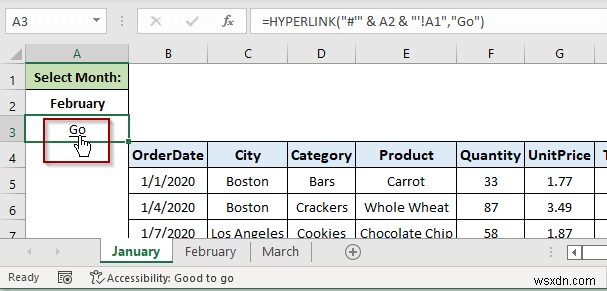 วิธีการสร้างรายการแบบหล่นลงไฮเปอร์ลิงก์ไปยังชีตอื่นใน Excel