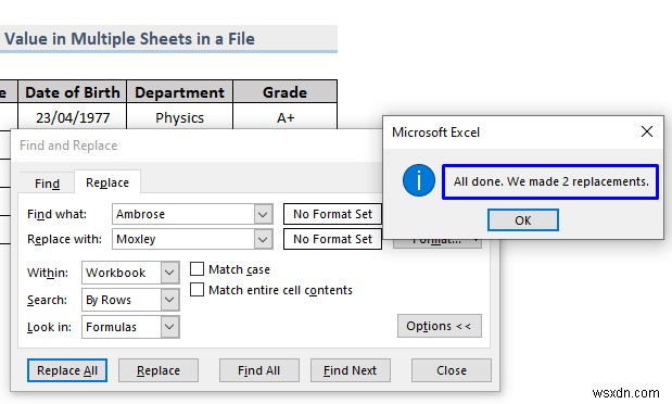 วิธีค้นหาและแทนที่ค่าในไฟล์ Excel หลายไฟล์ (3 วิธี)