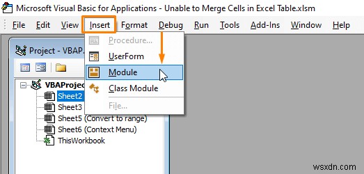 [แก้ไข:] Excel ไม่สามารถผสานเซลล์ในตาราง