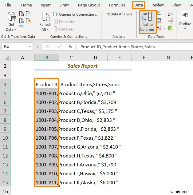 วิธีการแปลง Notepad เป็น Excel ด้วยคอลัมน์ (5 วิธี)