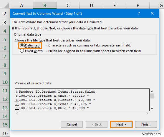 วิธีการแปลง Notepad เป็น Excel ด้วยคอลัมน์ (5 วิธี)