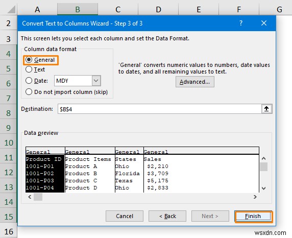 วิธีการแปลง Notepad เป็น Excel ด้วยคอลัมน์ (5 วิธี)