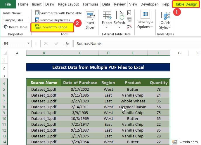 วิธีดึงข้อมูลจากไฟล์ PDF หลายไฟล์ไปยัง Excel (3 วิธีที่เหมาะสม) 