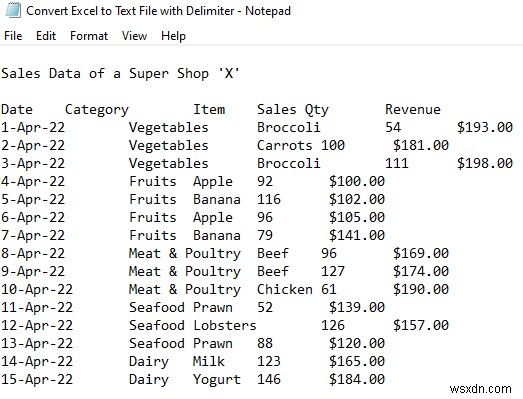 แปลง Excel เป็นไฟล์ข้อความด้วยตัวคั่น (2 วิธีง่ายๆ) 