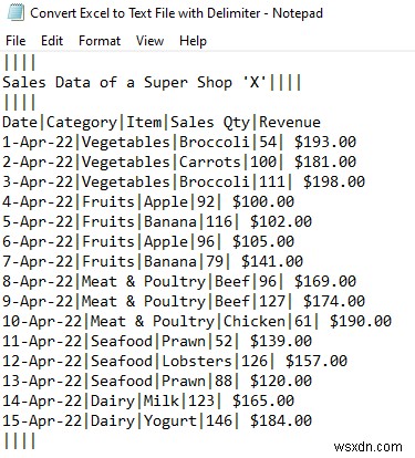 แปลง Excel เป็นไฟล์ข้อความด้วยตัวคั่น (2 วิธีง่ายๆ) 