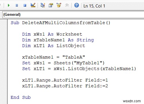 Excel VBA:ลบตัวกรองอัตโนมัติหากมีอยู่ (7 ตัวอย่าง)