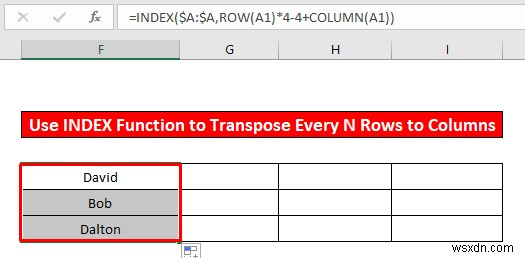 วิธีการย้ายทุก n แถวเป็นคอลัมน์ใน Excel (2 วิธีง่ายๆ)