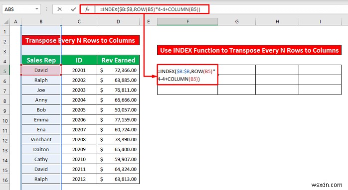 วิธีการย้ายทุก n แถวเป็นคอลัมน์ใน Excel (2 วิธีง่ายๆ)