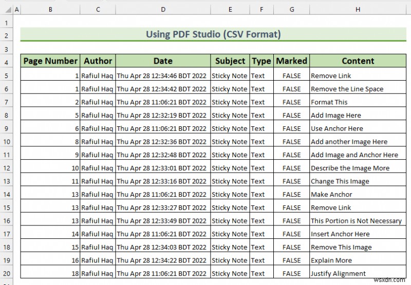 วิธีการส่งออกความคิดเห็น PDF ไปยังสเปรดชีต Excel (3 เคล็ดลับง่ายๆ)