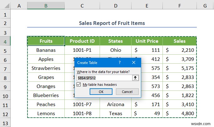 วิธีสร้างฐานข้อมูลด้วยฟอร์มใน Excel