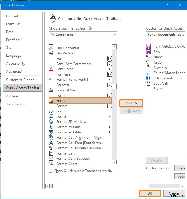 วิธีสร้างฐานข้อมูลด้วยฟอร์มใน Excel