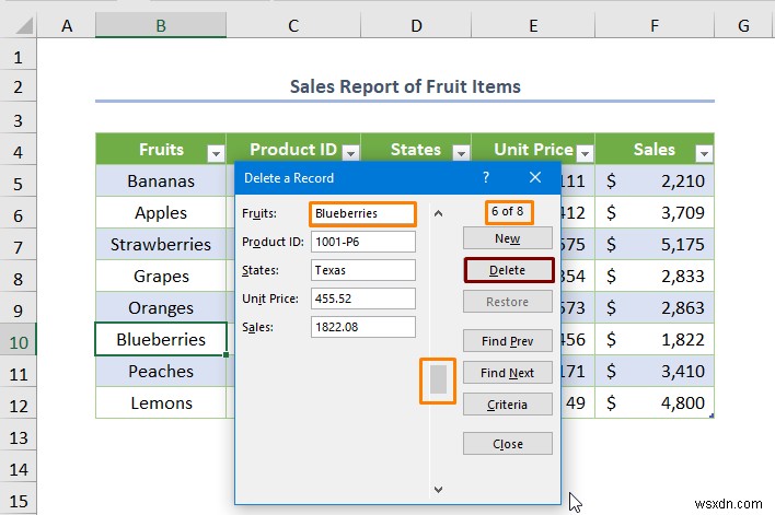 วิธีสร้างฐานข้อมูลด้วยฟอร์มใน Excel