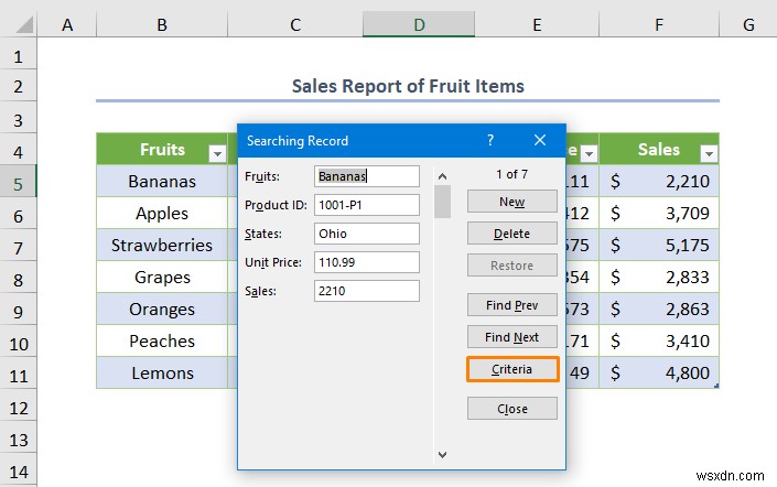 วิธีสร้างฐานข้อมูลด้วยฟอร์มใน Excel