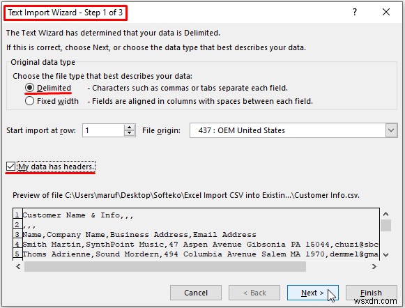 วิธีการนำเข้า CSV ลงในชีตที่มีอยู่ใน Excel (5 วิธี)